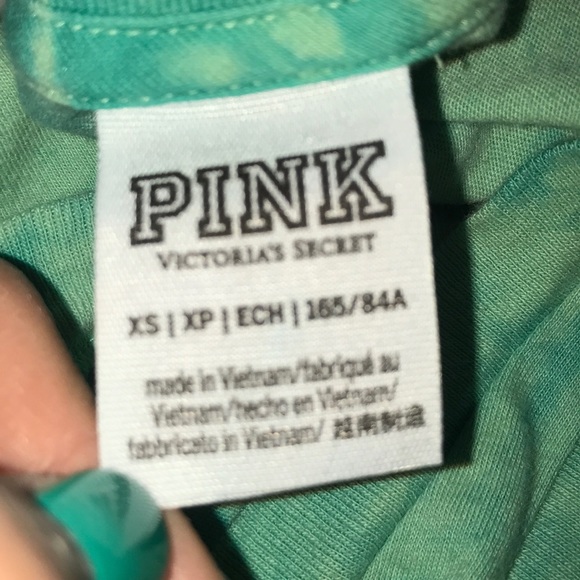 PINK green tie dye St. Patrick’s Day tank top - Picture 3 of 4